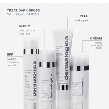 Crema de noche Dermalogica PowerBright: corrección de manchas oscuras, cuidado de la piel antienvejecimiento, crema facial nocturna con niacinamida y vitamina C para el tratamiento de la hiperpigmentación