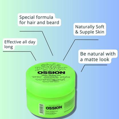 Morfose Mat Wax 100ml - Cera de peinado de fijación natural | Calidad premium