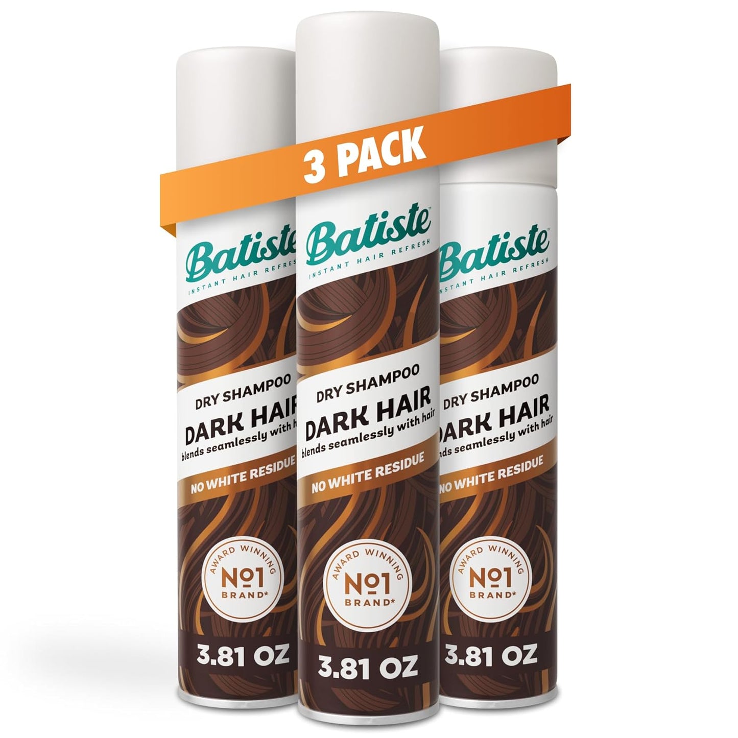Batiste Dark Dry Shampoo, Waterless shampoo, 3.81oz 3 pack Hair care Pasteur Pharmacy