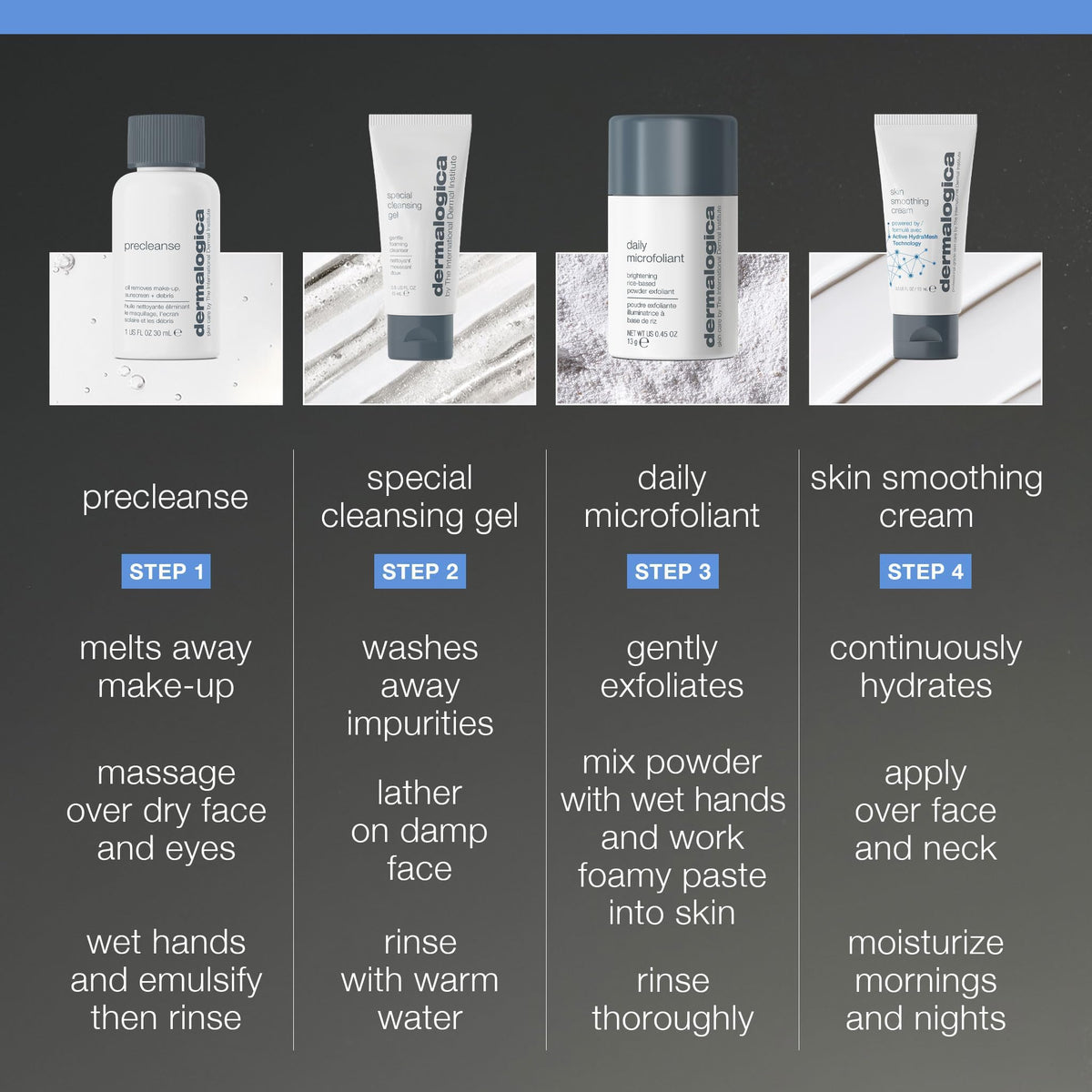 Set de cuidado de la piel Dermalogica - Kit de limpieza, exfoliación e hidratación tamaño viaje