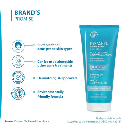 Crema Ducray Keracnyl PP 30 ml + Gel Keracnyl 40 ml