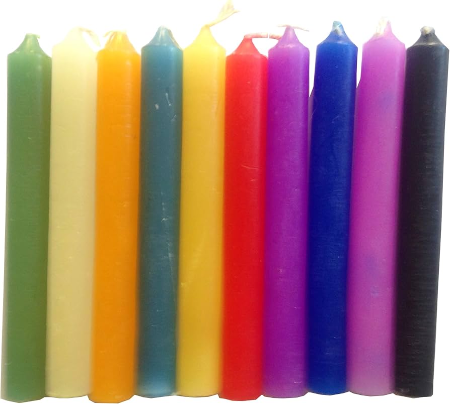Ritual Chime Candles for Spell Work, 9 Colors