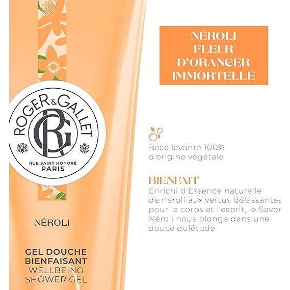 Roger & Gallet Neroli Shower Gel 6.7 oz Shower Gel Pasteur Pharmacy