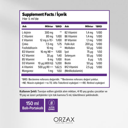 Suplemento dietético Ocean VM Arginin PS 150 ML - Multivitamínico