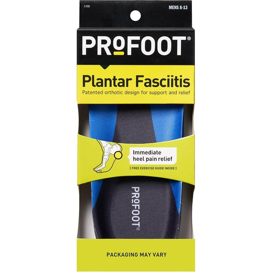 PROFOOT® Plantar Fasciitis Orthotic Insoles for Men - Sizes 8-13 (1 Pair) Insoles & Inserts Pasteur Pharmacy