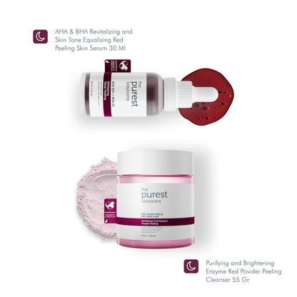 Set de cuidado de la piel para piel seca de The Purest Solutions: Sérum exfoliante AHA BHA y sérum hidratante de ácido hialurónico