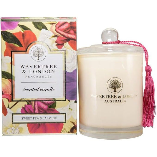 Vela aromática de guisante de olor y jazmín de Wavertree & London