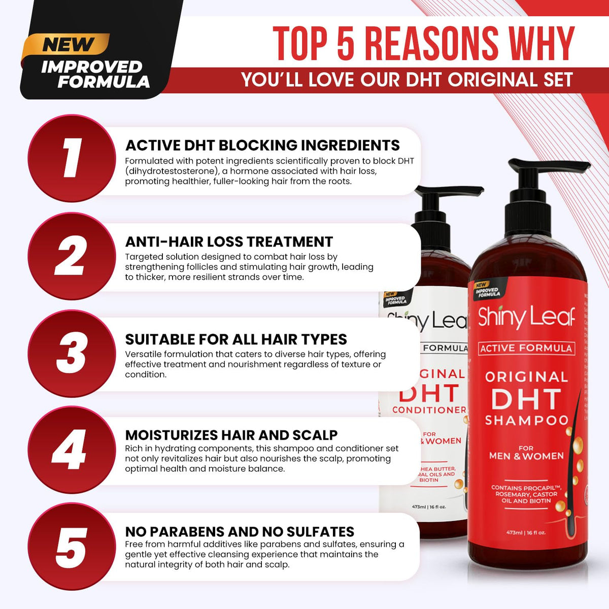 Bariatric Multivitamin with Iron With DHT Original Shampoo and Conditioner Hair Care Bundle
