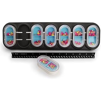 Equadose Moisture-Proof Pill Organizer – Waterproof Aluminum Pill Case for Travel & Daily Use – Airtight Single Chamber Health Care Pasteur Pharmacy