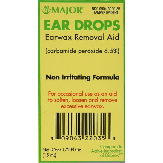 Leader (Tm) Ear Drops Wax Removal Kit Syringe & Drops 0.5 Oz(Compare To Debrox) Eye Drops Pasteur Pharmacy