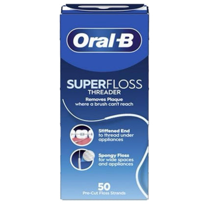 Seda dental Oral-B Superfloss: ideal para aparatos de ortodoncia e implantes