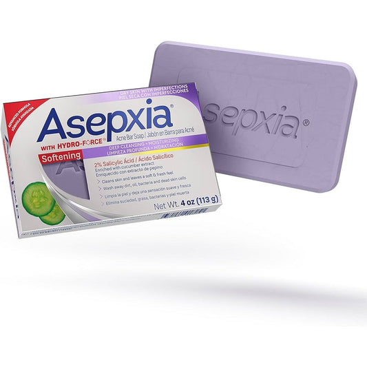 Aspexia with Hydro Force- Deep Cleansing + Moisturizing Bar Soap Enriched with Cucumber Extract and 2% Salycilic Acid 4 ounces Bar Soap Pasteur Pharmacy