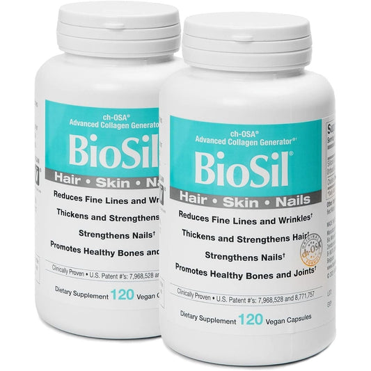 BioSil Hair, Skin & Nails 120 veg capsules Dietary Supplements Pasteur Pharmacy