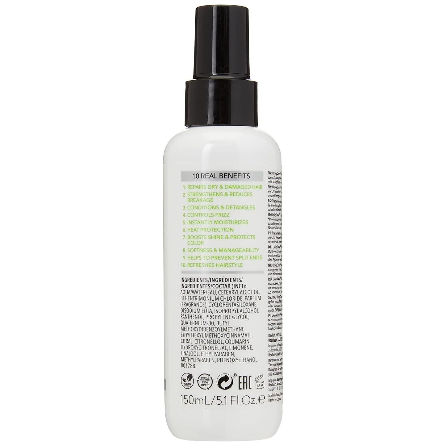 Revlon Uniq One Green Tea All in One Hair Treatment 150ml - 5.1Oz Hair Treatment Pasteur Pharmacy