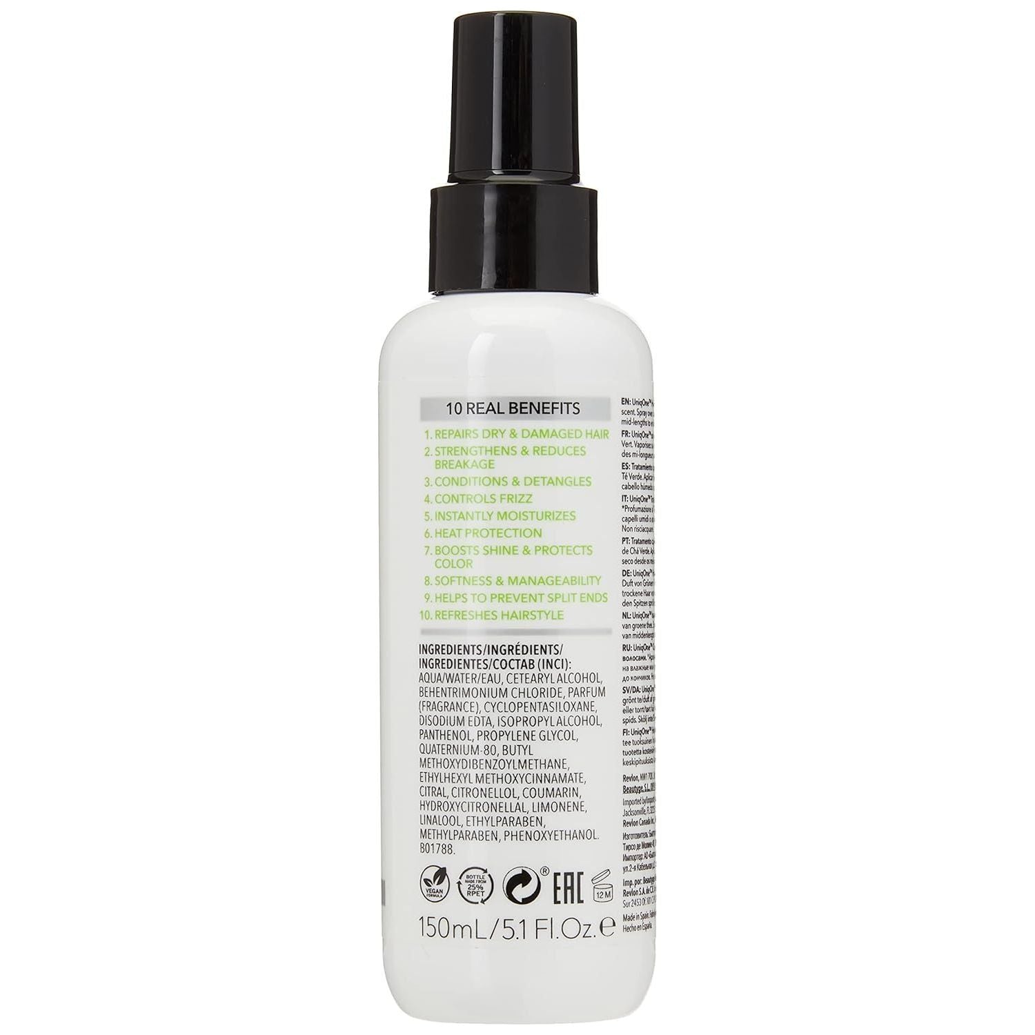 Revlon Uniq One Green Tea All in One Hair Treatment 150ml - 5.1Oz Hair Treatment Pasteur Pharmacy
