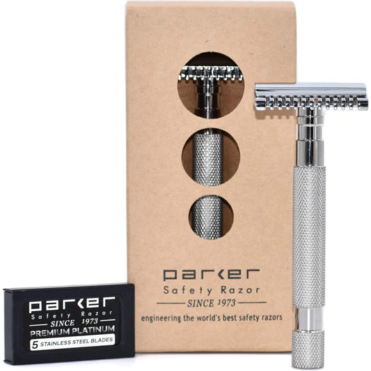 Parker 68S Stainless Steel Handle Open Comb Head Safety Razor Safety Razor Pasteur Pharmacy