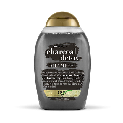 Champú OGX Charcoal Detox 385 ml - Limpieza profunda para la salud del cabello y el cuero cabelludo