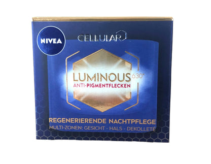 Crema de noche Nivea Cellular Luminous630 Antimanchas - Tratamiento para manchas oscuras | 1.7 fl oz