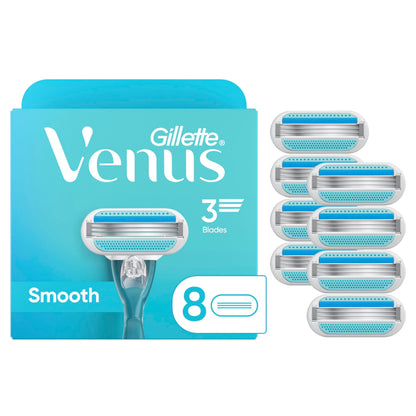 Lames de rasoir Gillette Venus Smooth, lot de 8 - Pour le rasage féminin