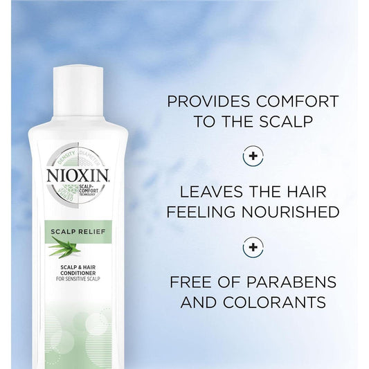 Nioxin Scalp Relief Cleanser Conditioner for Sensitive Dry and Itchy Scalp 6.7 Oz Hair Conditioner Pasteur Pharmacy