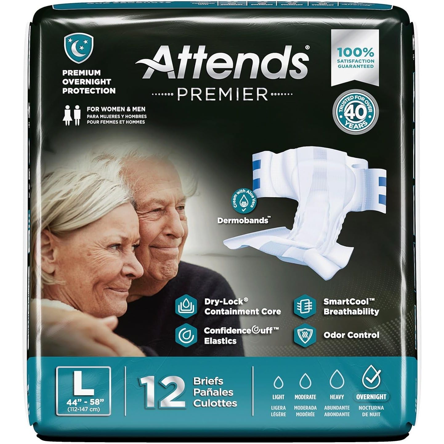 Attends Premier Adult Disposable SmartCool® Briefs L 44-58" 12x Health Care Pasteur Pharmacy
