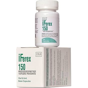 Iferex 150™ Iron Supplement - 150 mg Elemental Iron - 100 Capsules (10x10 Blister) Vitamins & Supplements Pasteur Pharmacy