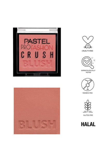 Pastel Profashion Crush Blush 301 - Rubor de maquillaje suave y natural para uso diario