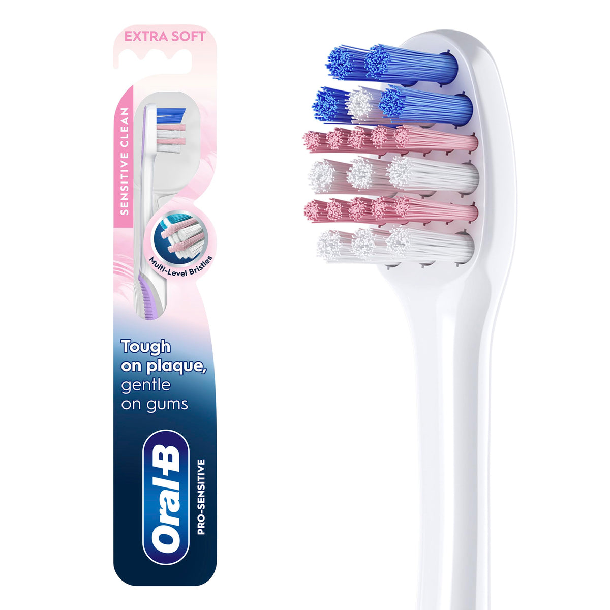 Cepillo de dientes manual Oral-B Pro-Flex suave: cuidado bucal delicado para dientes y encías sensibles