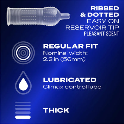 Préservatifs Durex Intense - Boîte de 10, sensations intenses pour une protection et un plaisir accrus