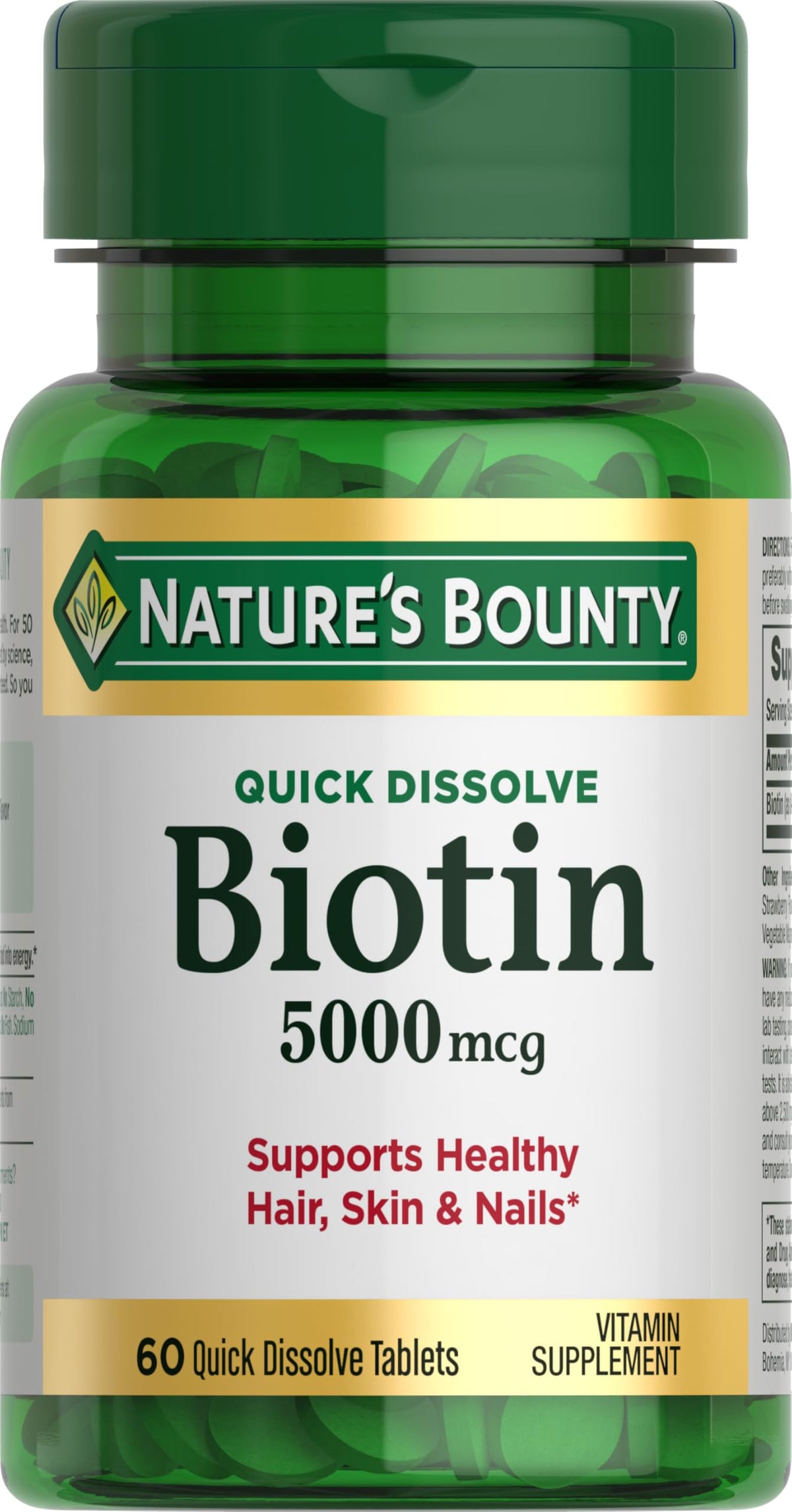 Nature's Bounty Biotine 2500 mcg 60 comprimés