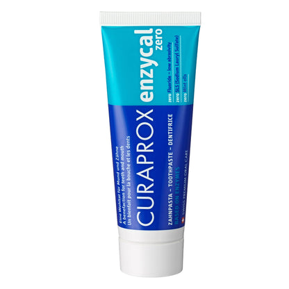 Dentifrice Enzycal Zero de Curaprox - Soin bucco-dentaire naturel à base d'enzymes, 75 ml
