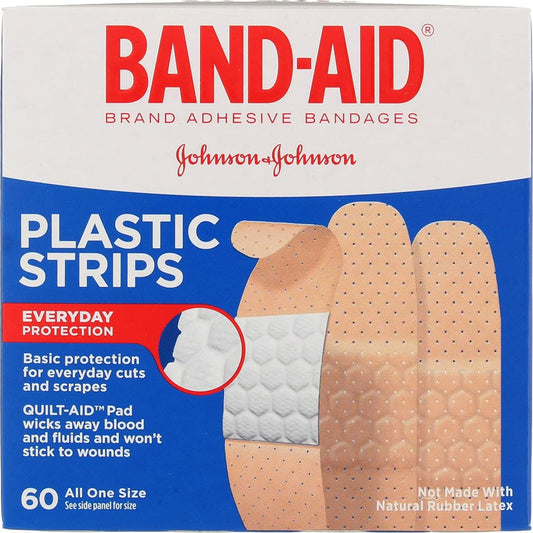 Band-Aid Plastic Strips Bandages, 60 ct - 3/4" x 3" Health Care Pasteur Pharmacy