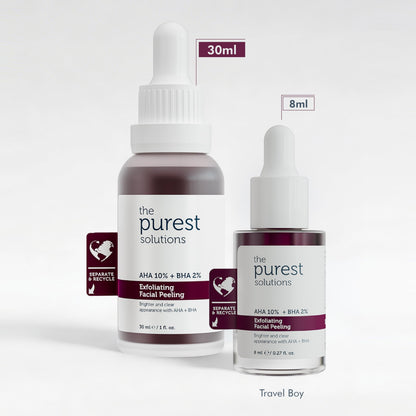 Set de cuidado de la piel para piel seca de The Purest Solutions: Sérum exfoliante AHA BHA y sérum hidratante de ácido hialurónico
