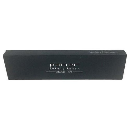 Navaja de barbero tipo shavette con mango de acero inoxidable Parker SR1 31R