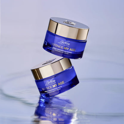 BioNike Defence My Age Crema de Noche Antiedad - Cuidado de la piel hidratante enriquecido con vitamina C para pieles maduras