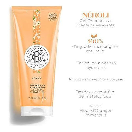 Roger & Gallet Neroli Shower Gel 6.7 oz Shower Gel Pasteur Pharmacy
