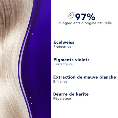 Mascarilla capilar Phyto Purple - Neutraliza tonos amarillentos, cuidado natural para cabellos rubios, grises y blancos