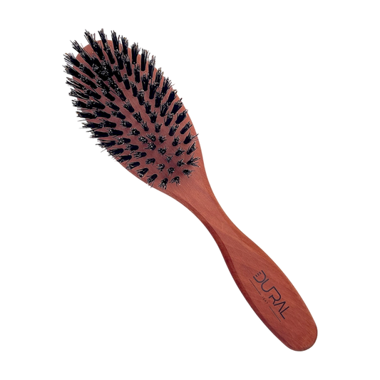 Dural Hair Brush 7 Rows Oiled Pear Wood Pure Wild Boar Bristles Hair Brush Pasteur Pharmacy