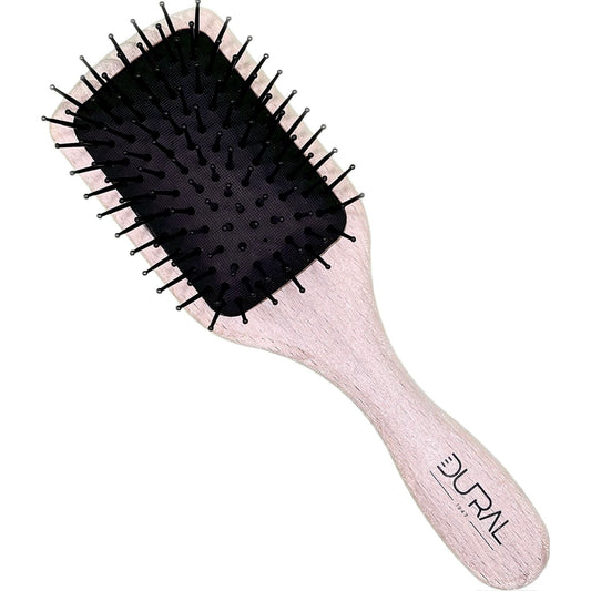 Dural Wooden Paddle Brush small Beech Wood Plastic pins with ball tips Hair Brush Pasteur Pharmacy
