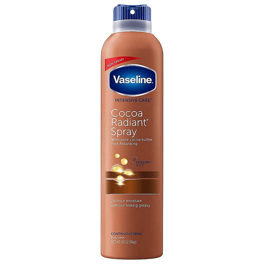 Vaseline Spray Go Cocoa Radiant 6.5oz Lotion & Moisturizer Pasteur Pharmacy
