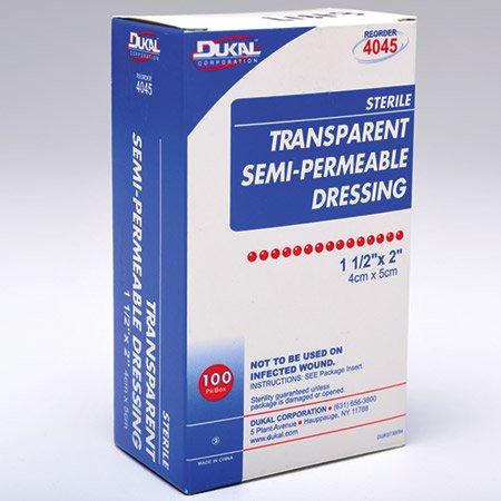 DUKAL Transparent Dressing, 2" x 2.75", Box of 100 Dressings Medical Tape & Bandages Pasteur Pharmacy