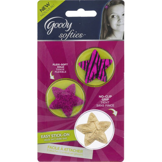 Goody Softies Velcro Barrette Star 2Ct 060 Desc Hair Styling Products Pasteur Pharmacy