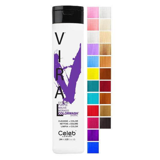 Celeb Luxury Viral Colorwash, Professional Semi-Permanent Hair Color Depositing Shampoo, Purple Hair Care Pasteur Pharmacy
