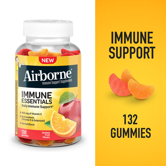 Airborne Immune Essentials Gummies - Orchard Fruit - 132ct Vitamins & Supplements Pasteur Pharmacy