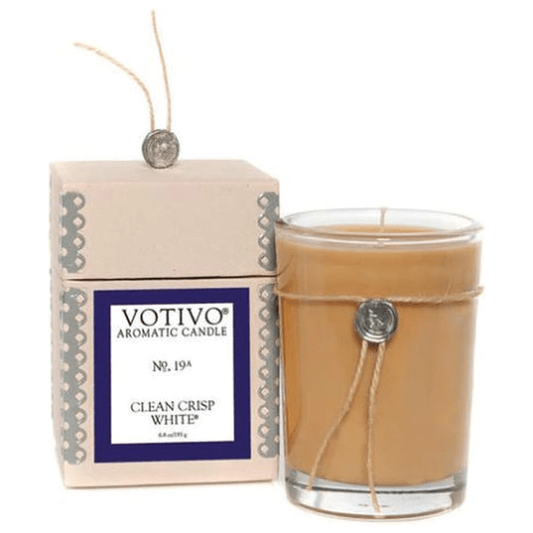 Votivo Aromatic Candle Clean Crisp White 6.8oz Aromatic Candle Pasteur Pharmacy