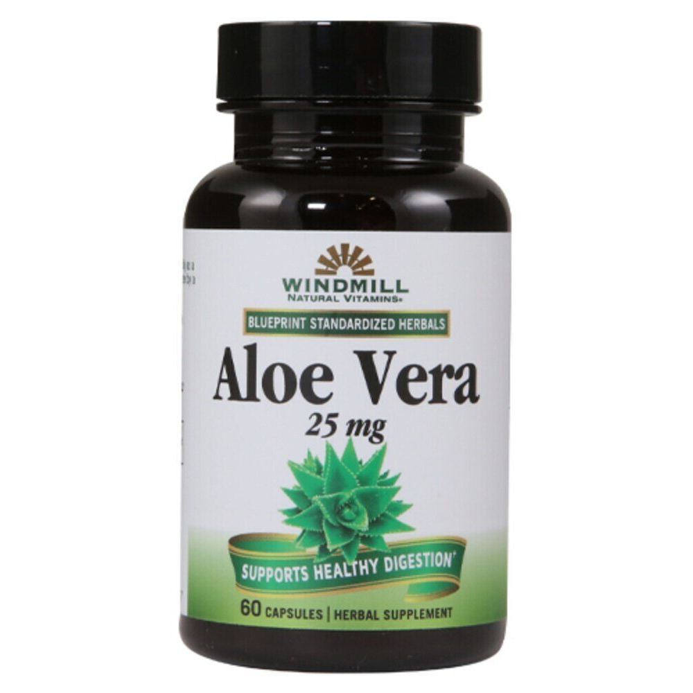Windmill® Natural Vitamins Aloe Vera 25 mg – Herbal Supplement Vitamins & Supplements Pasteur Pharmacy