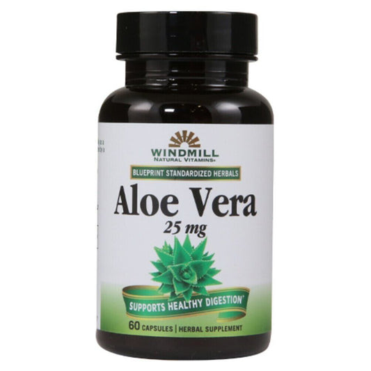 Windmill® Natural Vitamins Aloe Vera 25 mg – Herbal Supplement Vitamins & Supplements Pasteur Pharmacy