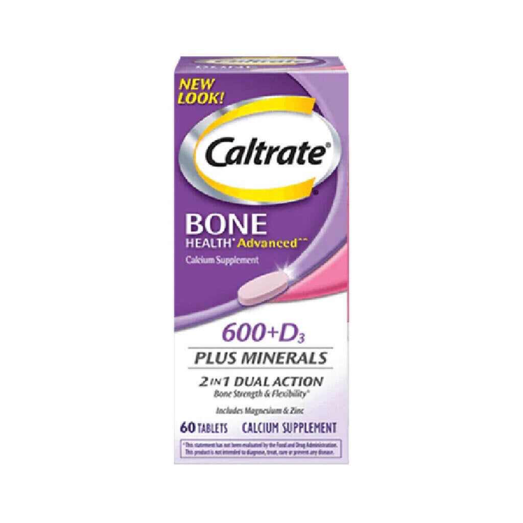 Caltrate 600+D3 Plus Minerals Bone Health Advanced - 60 Tablets Vitamins & Supplements Pasteur Pharmacy