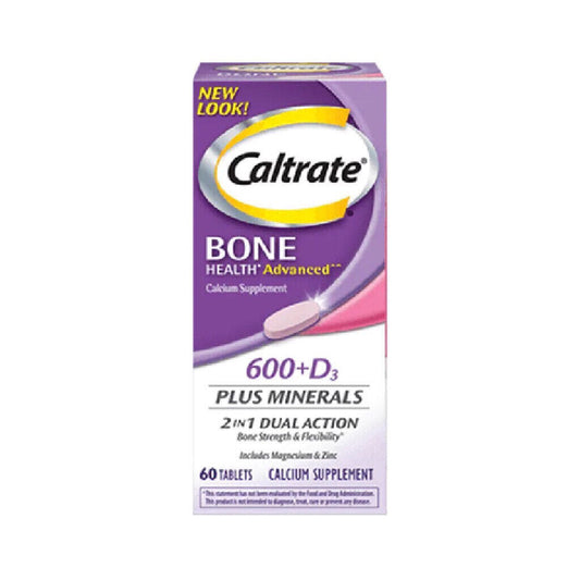 Caltrate 600+D3 Plus Minerals Bone Health Advanced - 60 Tablets Vitamins & Supplements Pasteur Pharmacy