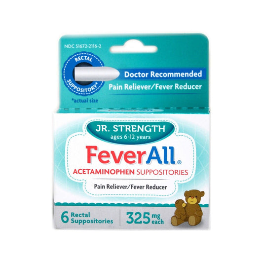 Feverall Fever All Jr. Strength Acetaminophen Suppositories 325 Mg Health Care Pasteur Pharmacy